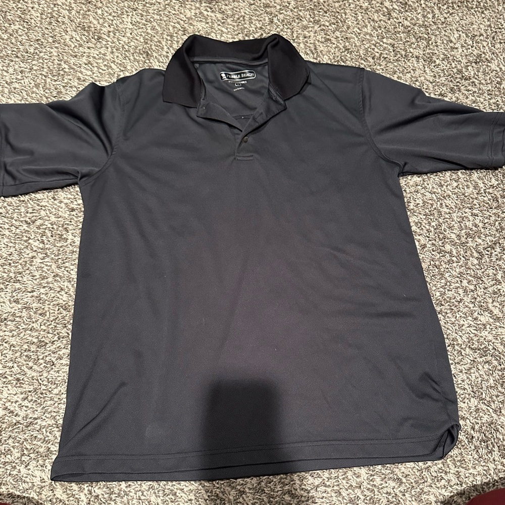 Deep grey golf polo